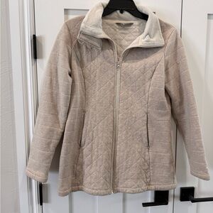 Women's North Face Cream Quilted Jacket